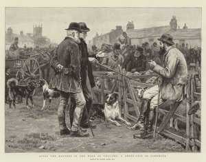 After the Harvest in the West of England, a Sheep-Fair in Cornwall