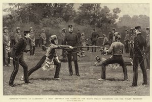 Bayonet-Fighting at Aldershot, a Bout between the Teams of the South Wales Borderers and the Welsh Regiment
