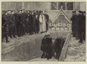 Funeral of Lord Beaconsfield at Hughenden Church, High Wycombe by Frank Dadd