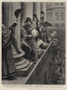 God save the King, the Scene at the Mansion House after the Proclamation