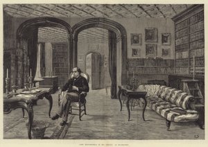 Lord Beaconsfield in His Library at Hughenden