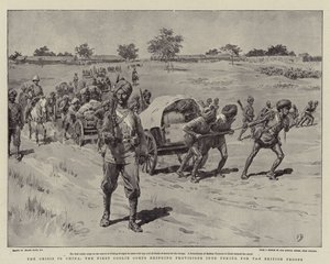 The Crisis in China, the First Coolie Corps bringing Provisions into Peking for the British Troops