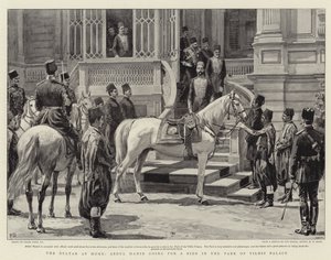 The Sultan at Home, Abdul Hamid Going for a Ride in the Park of Yildiz Palace