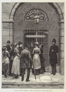 Waiting to See the Prisoners, a Sketch at Kilmainham Jail, Dublin