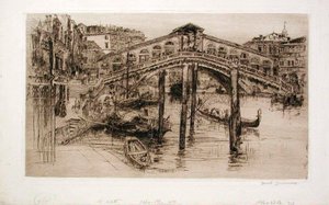 Rialto Bridge, Venice by Frank Duveneck