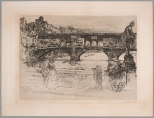 Ponte Vecchio, Florence (First Plate) by Frank Duveneck