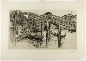 The Rialto, Venice by Frank Duveneck