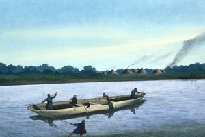 Bronze Age boat on the River Thames