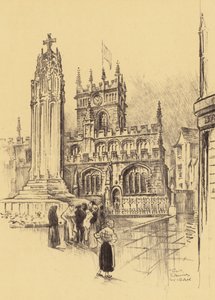 Wigan, The Memorial and the Church by Frank Greenwood