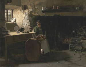 Peeling Potatoes by Frank Holl