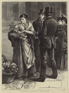 Sketches in London, a Flower Girl