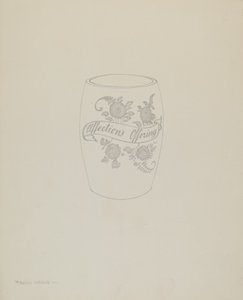 American "Bohemian" Glass Mug by Frank M. Keane