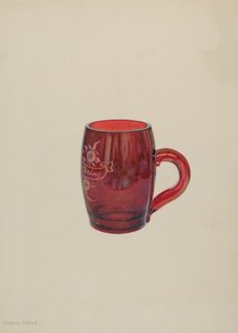 American Bohemian Glass Mug, c.1939