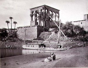 The Temple of Trajan, Looking South West, Philae by Frank Mason Good