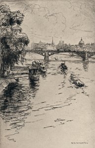 The Pont du Carrousel by Frank Milton Armington