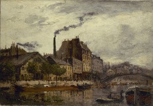 Canal Saint-Martin, Quai de Valmy by Frank Myers Boggs