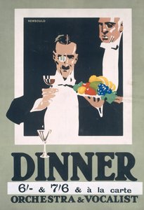 Advertisement for Dinner and Orchestra and Vocalist