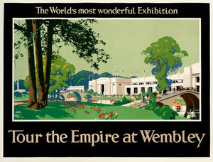 Tour the Empire at Wembley, poster advertising the British Empire Exhibition