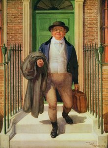 Mr Pickwick Leaving Home by Frank Reynolds