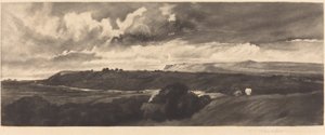 A Yorkshire Road by Frank Short, after Peter De Wint