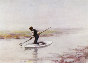 Norfolk Broads: Eel-Picking by Frank Southgate