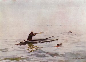 Norfolk Broads: Punt-Gunning on Breydon by Frank Southgate