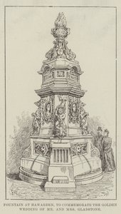 Fountain at Hawarden, to Commemorate the Golden Wedding of Mr and Mrs Gladstone by Frank Watkins