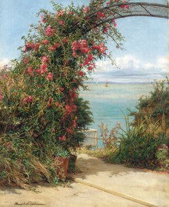 A Garden by the Sea by Frank William Warwick Topham