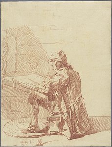 An Artist Sketching in His Studio