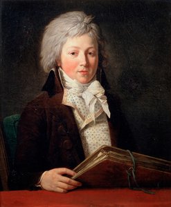 Portrait of a Young Man holding a Folder with Drawings, 1791 by François André Vincent