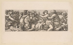 Bacchus with Satyrs and Nereids in the Water (Mythological Figures by the Water) by François Bignon (attributed to)