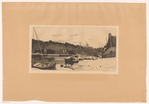 View of the Port of Rance by François Bonvin