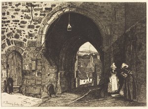 The Gate of St Malo at Dinan by François Bonvin