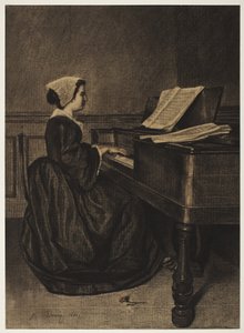 Woman at the Spinet by François Bonvin