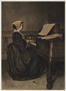 Woman at the Spinet by François Bonvin
