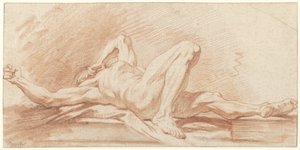 Study of a Reclining Nude Man by François Boucher (possibly)
