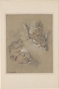 Four Heads of Cherubim by François Boucher