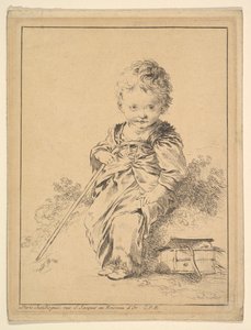 Child Holding Staff by François Boucher
