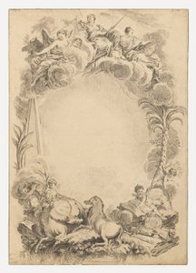 Design for an Escutcheon in Honor of William Earl Cowper (ca. 1665-1723) by François Boucher