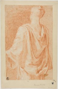 Draped Woman, Seen from Back by François Boucher