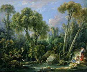 Laundresses in a Landscape, 1760 by François Boucher