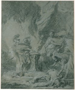 Mucius Scaevola Putting His Hand in the Fire by François Boucher