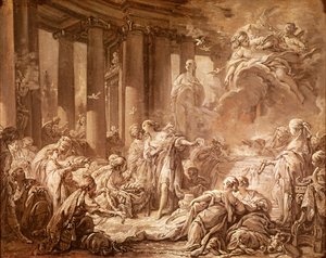Psyche Receiving the Divine Honors (Preparatory Study), c.1740 by François Boucher