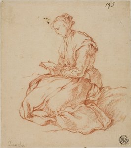 Seated Woman Reading by François Boucher