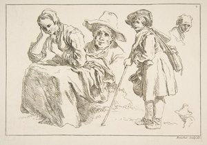 Sheet of Sketches, 1753 by François Boucher