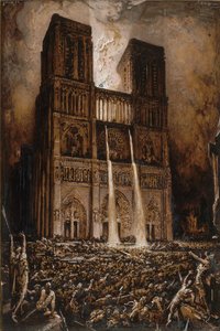 Attack on Notre-Dame. The Hunchback of Notre-Dame by Victor Hugo by François Chifflart