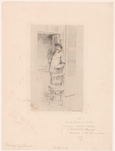 Portrait of Félix Hilaire Buhot by François Courboin (signed by artist)