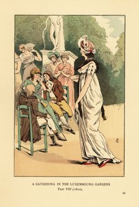 A Gathering in the Luxembourg Gardens, Year VIII by François Courboin