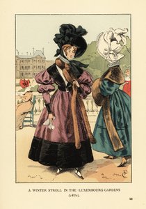 A Winter Stroll in the Luxembourg Gardens by François Courboin