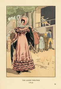 Fashionable Woman at an Outdoor Dramatic Show